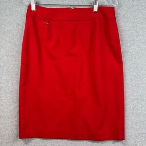 Calvin Klein Red Pencil Skirt